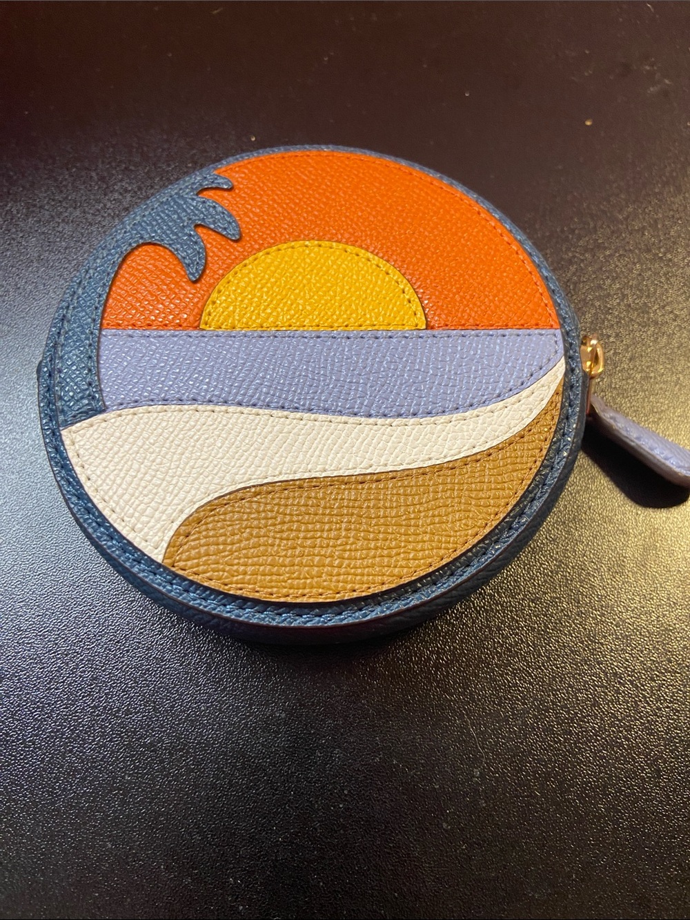 Coach Beach Postcard Lim Ed Coin Case EUC
